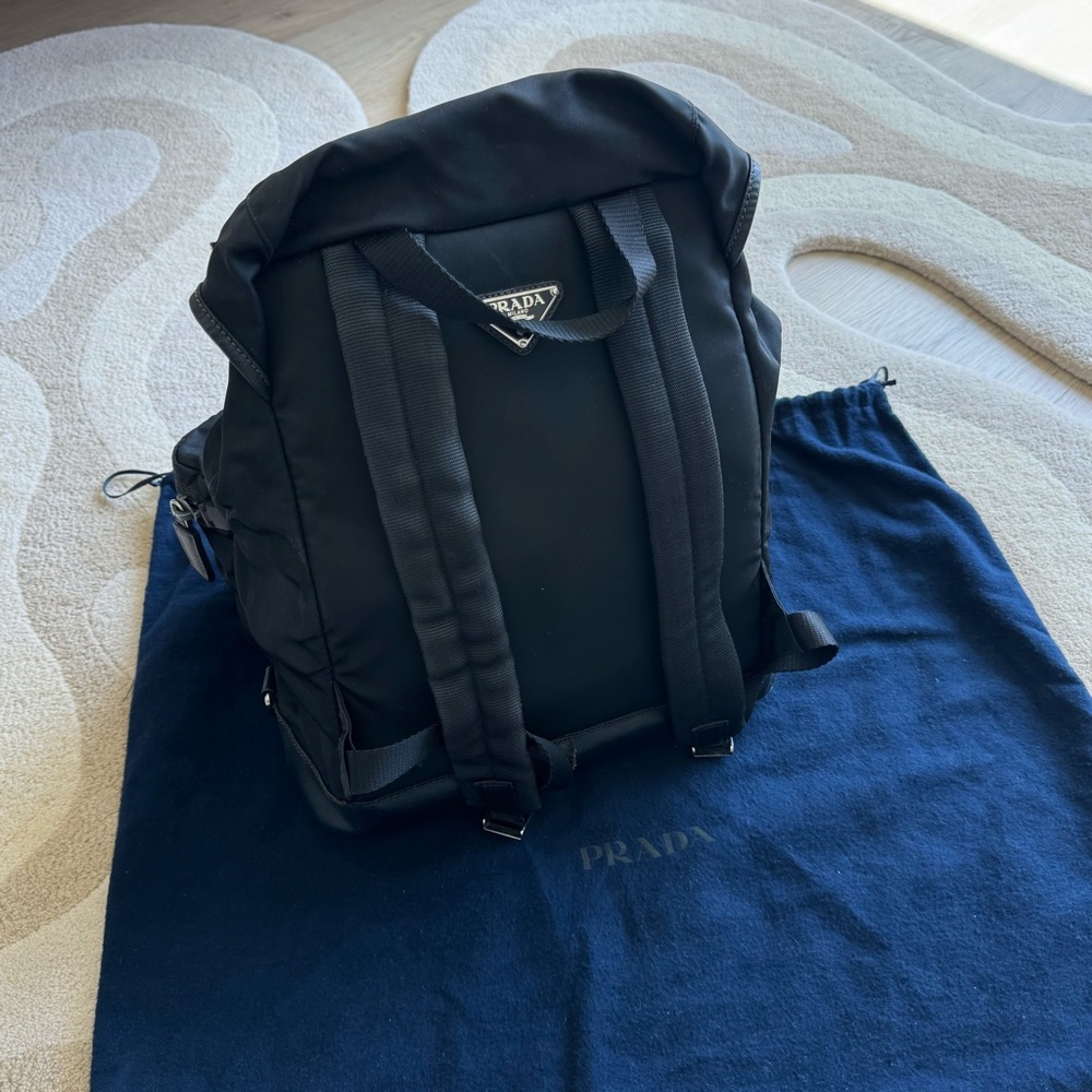 Prada Tessuto Nylon Saffiano Vela Backpack – Black - Picture 3 of 8
